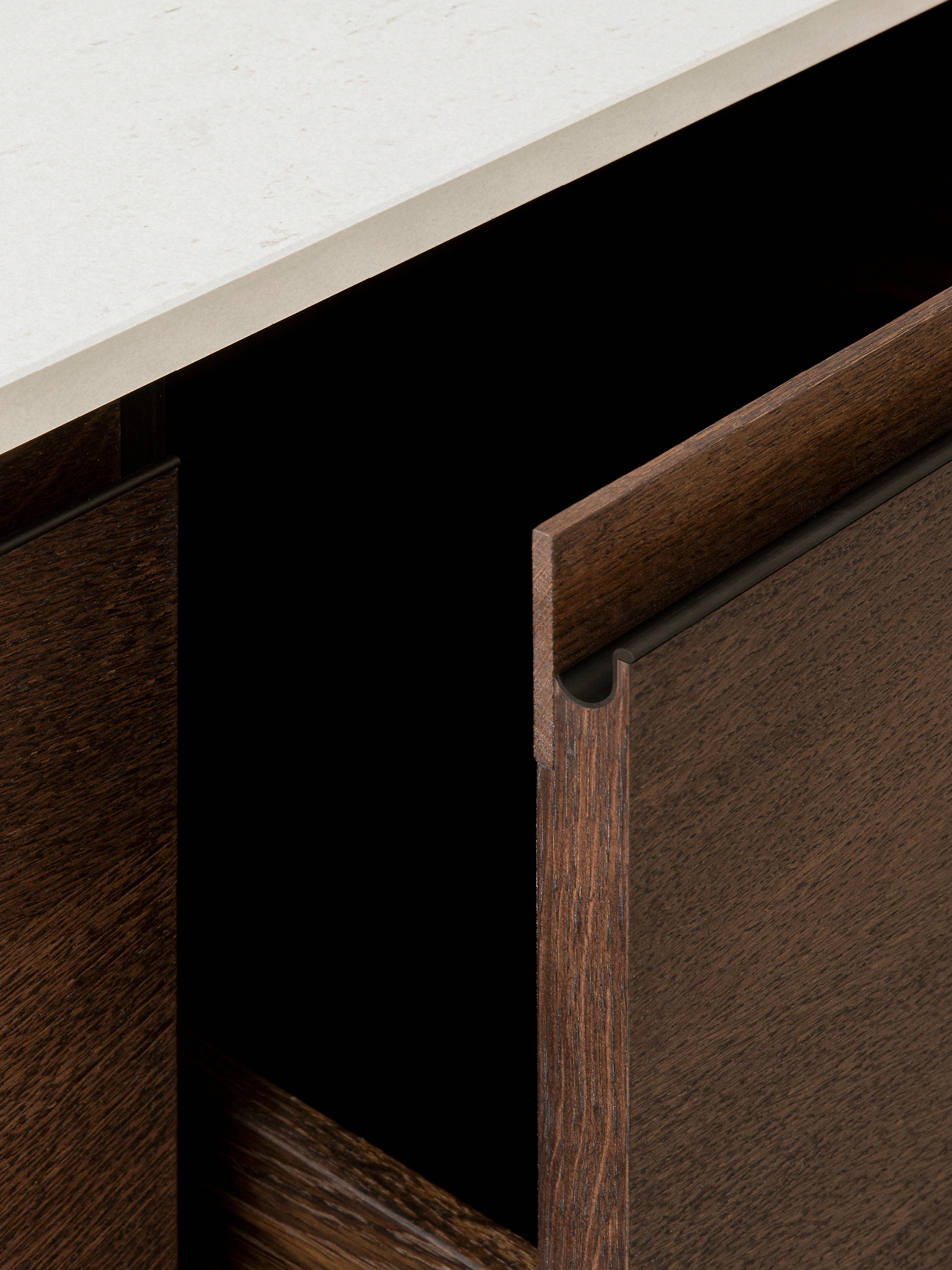 French Oak Kitchen with Groove Handles - Image 2