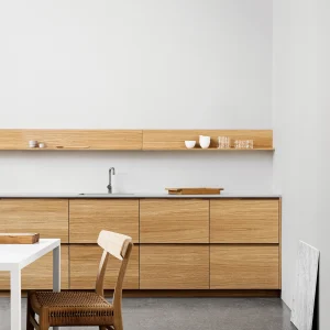 French Oak Kitchen with Groove Handles