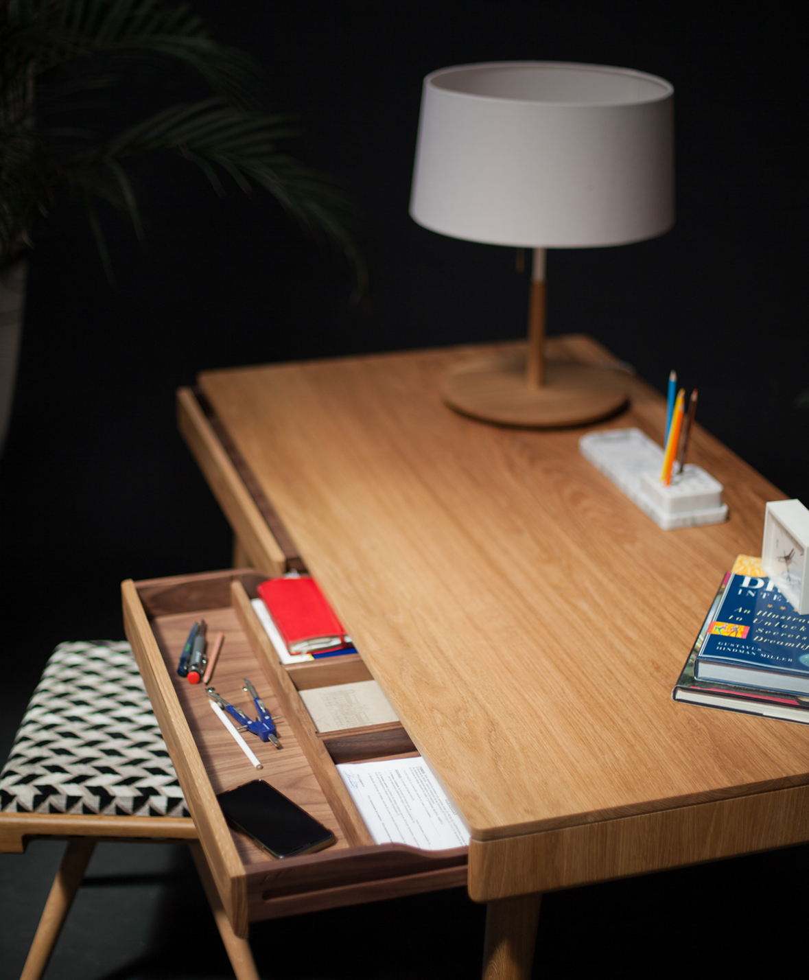 Hardwood French Oak Desk - Image 3