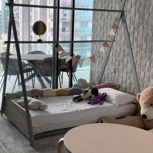 Tent Shape Baby Bed Beech and French Oak Hardwood