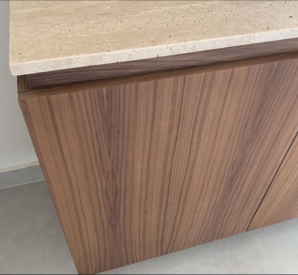 Walnut Dresser with Travertine Top - Image 2