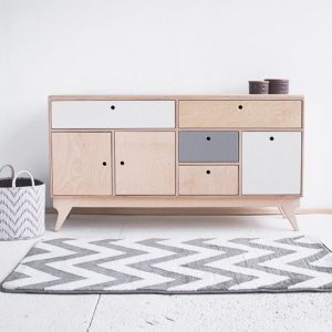 Plywood Dresser with European Hinges and Runners