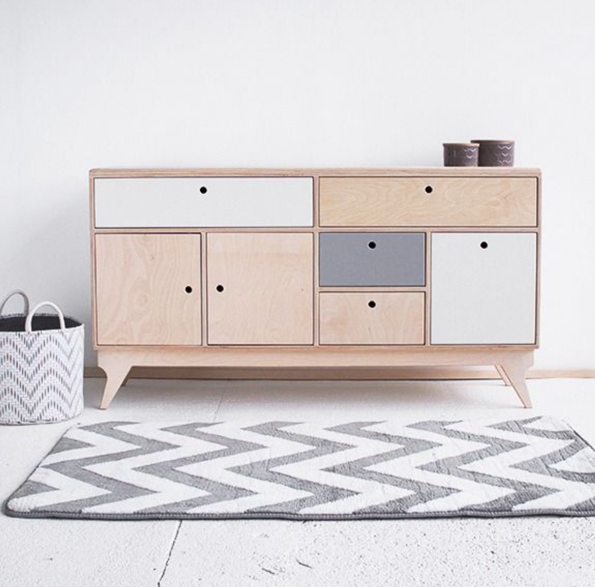 Plywood Dresser with European Hinges and Runners
