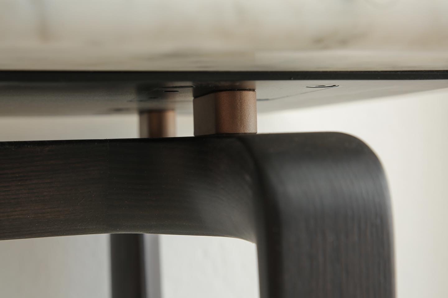 Ash Hardwood Console with Calacatta Oro Marble Top - Image 2