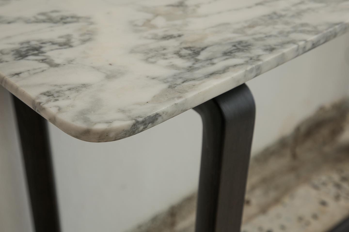 Ash Hardwood Console with Calacatta Oro Marble Top - Image 3