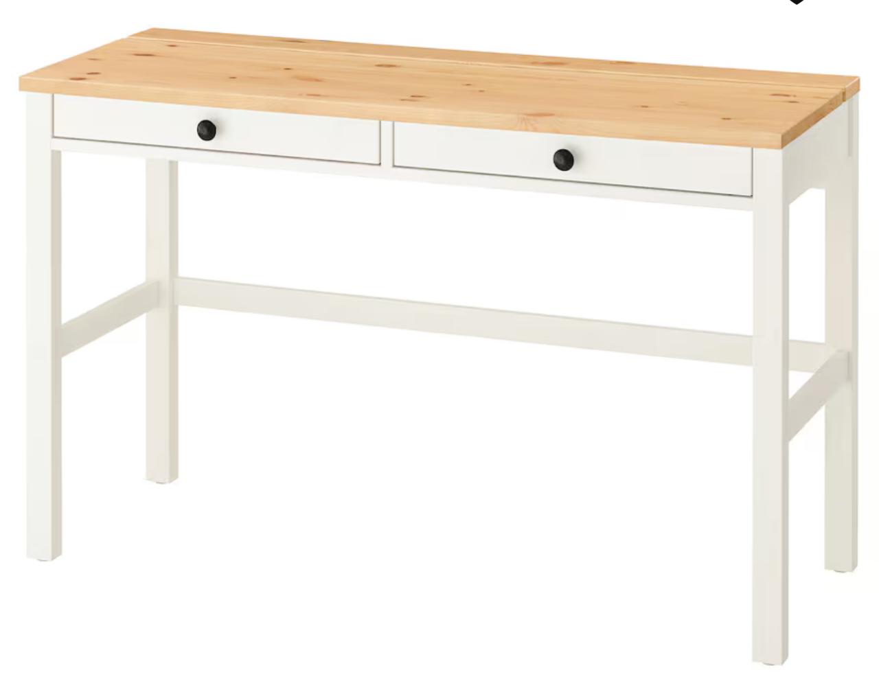 Painted Beech Hardwood Desk with Drawers