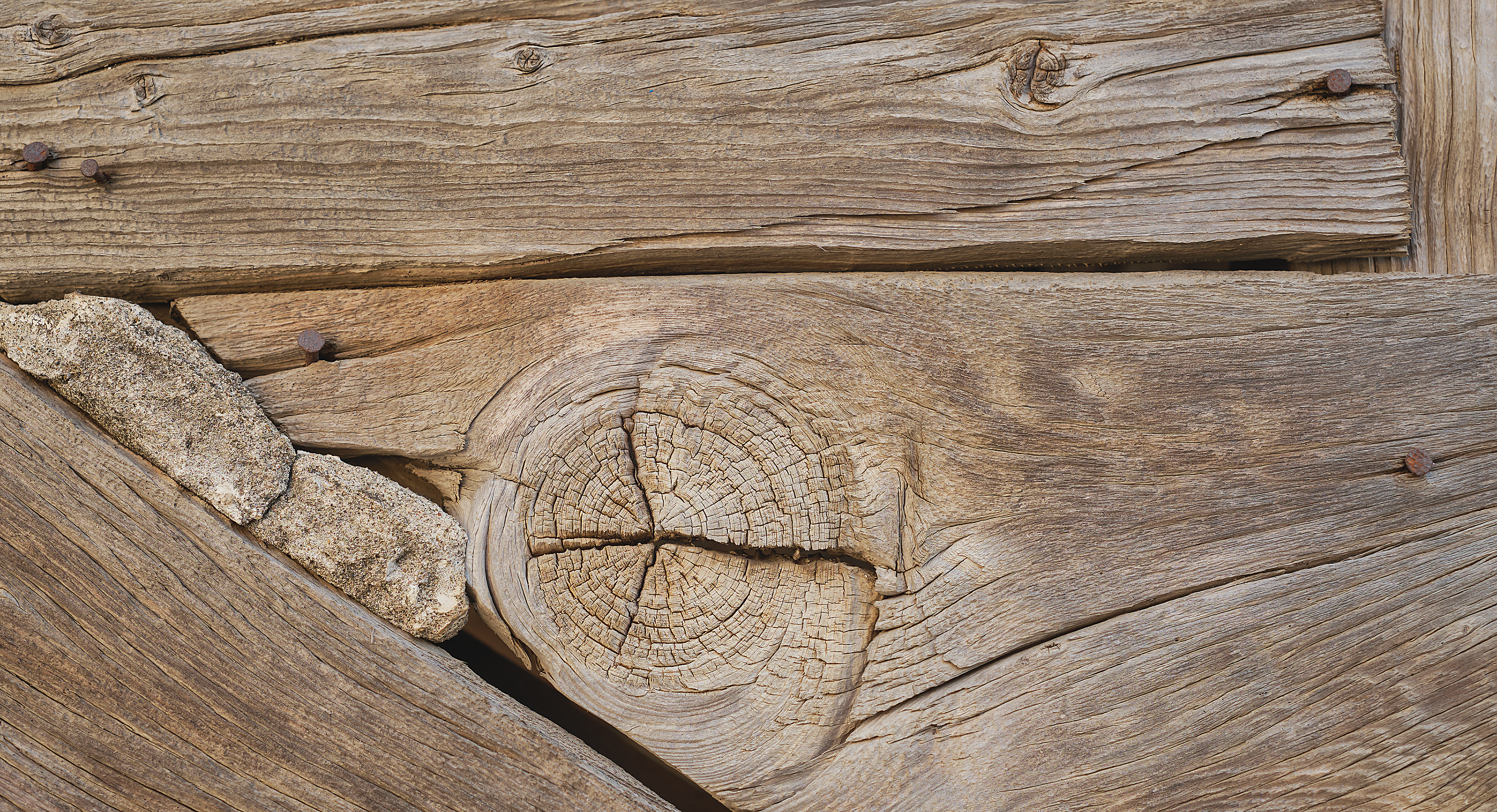Natural wood grain showing how wood changes over time