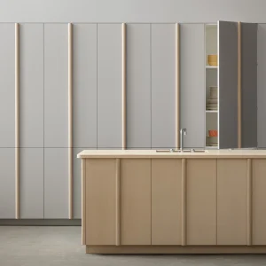 French Oak Kitchen with Hardwood Lipping and Handles